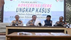 ‎Polres Blora Ringkus Komplotan Spesialis Bobol Toko, Ratusan Pres Rokok Raib